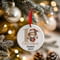 Personalised 1st Christmas Cute Bunny Rabbit  Ceramic Hanging Tree Decoration - 7cm