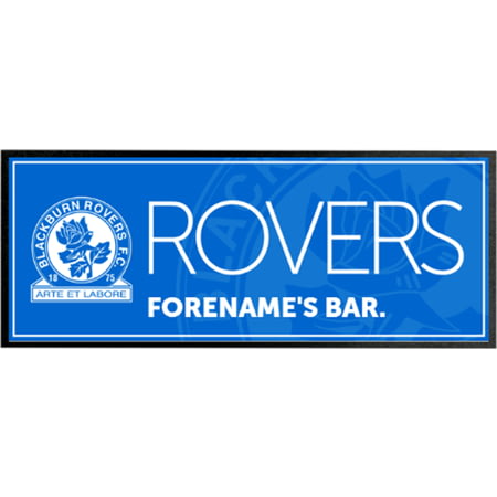 Personalised Blackburn Rovers Crest Rubber Bar Runner