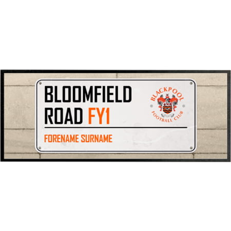 Personalised Blackpool FC Bloomfield Road Street Sign Regular Bar Runner