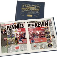Personalised Crystal Palace Football Newspaper Book - A3 Leather Cover