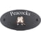Personalised Double Owl Bird Motif Oval Slate House Sign Plaque 25x13cm