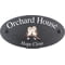 Personalised Double Owl Bird Motif Oval Slate House Sign Plaque 25x13cm