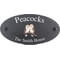 Personalised Double Owl Bird Motif Oval Slate House Sign Plaque 25x13cm