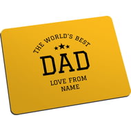 Personalised Wolves World's Best Dad Mouse Mat