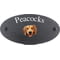 Personalised Golden Retriever Dog Motif Oval Slate House Sign Plaque 25x13cm