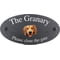 Personalised Golden Retriever Dog Motif Oval Slate House Sign Plaque 25x13cm