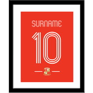 Personalised Swindon Town FC Retro Shirt Framed Print