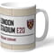 Personalised West Ham United FC London Stadium Street Sign Mug