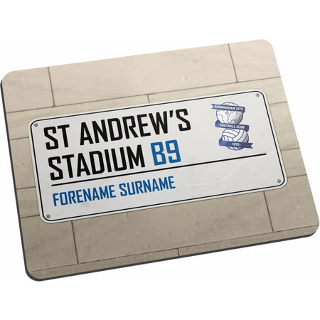 Personalised Birmingham City FC Street Sign Mouse Mat