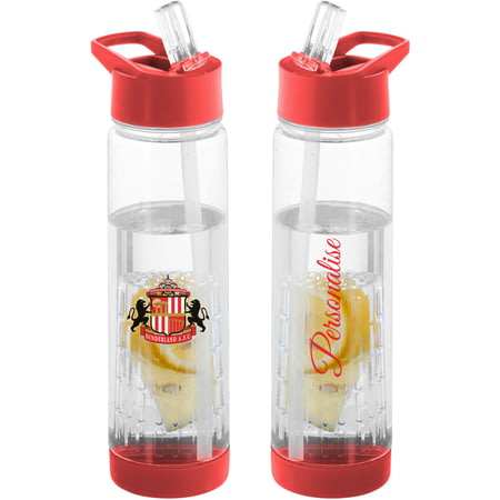 Personalised Sunderland AFC Crest Fruit Infuser Sports Water Bottle - 740ml