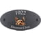Personalised Yorkshire Terrier Dog Motif Oval Slate House Sign Plaque 25x13cm