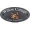 Personalised Yorkshire Terrier Dog Motif Oval Slate House Sign Plaque 25x13cm