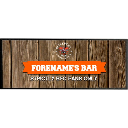 Personalised Blackpool FC Wood Name Regular Bar Runner