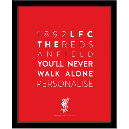 Personalised Liverpool FC Word Collage Framed Print