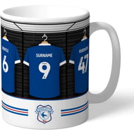 Personalised Cardiff City Dressing Room Shirts Mug