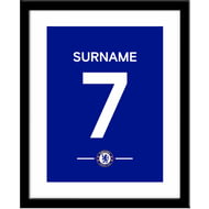 Personalised Chelsea FC Player Shirt Framed Print