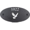 Personalised Dove Bird Motif Oval Slate House Sign Plaque 25x13cm