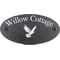 Personalised Dove Bird Motif Oval Slate House Sign Plaque 25x13cm