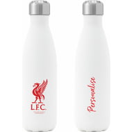 Personalised Liverpool FC Crest Insulated Water Bottle - White