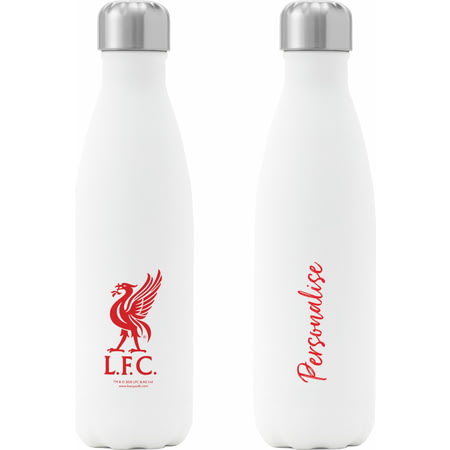 Personalised Liverpool FC Crest Insulated Water Bottle - White