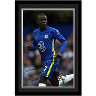 Personalised Chelsea FC N'Golo Kanté Autograph A4 Framed Player Photo