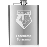 Personalised Watford FC Crest Hip Flask