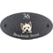 Personalised West Highland White Terrier Dog Motif Oval Slate House Sign Plaque 25x13cm