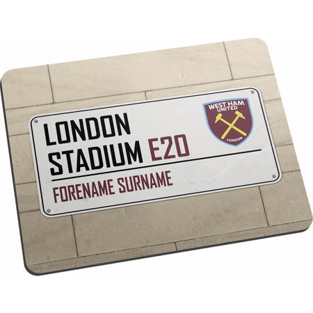 Personalised West Ham United London Stadium Street Sign Fabric Mouse Mat
