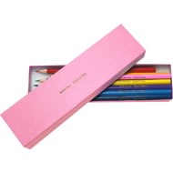 Personalised 12 Colouring Pencils In A Pink Box