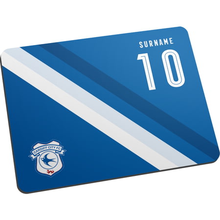 Personalised Cardiff City Stripe Mouse Mat