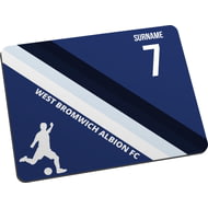 Personalised Colour Stripe Mouse Mat for West Bromwich Albion football fans