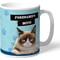 Personalised Grumpy Cat - Grumpy Is My Job Blue Mug
