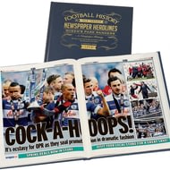 Personalised QPR Football Historic Football Newspaper Book - A3 Leather Cover