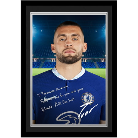 Personalised Chelsea FC Mateo Kovačić Autograph A4 Framed Player Photo