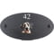 Personalised Great Dane Dog Motif Oval Slate House Sign Plaque 25x13cm