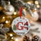 Personalised Snowman Initial A Ceramic Christmas Tree Decoration - 7cm