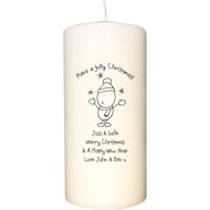 Personalised Chilli & Bubble's Jolly Christmas Candle