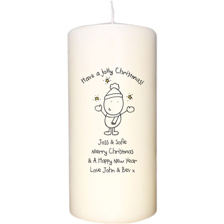 Personalised Chilli & Bubble's Jolly Christmas Candle