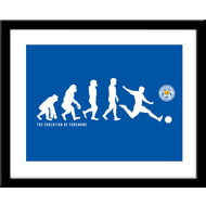 Personalised Leicester City Evolution Framed Print