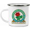 Personalised Blackburn Rovers FC Back Of Shirt Enamel Camping Mug