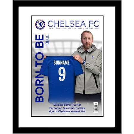 Personalised Chelsea FC Magazine Front Cover Framed Print