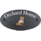 Personalised Weasel Wildlife Animal Motif Oval Slate House Sign Plaque 25x13cm