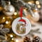 Personalised Gingerbread Initial Letter Christmas Ceramic Hanging Tree Decoration - 7cm