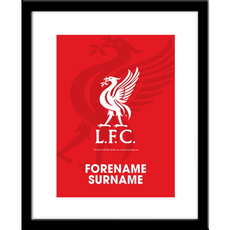 Personalised Liverpool FC Bold Crest Framed Print