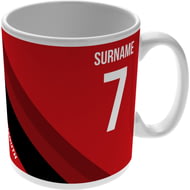 Personalised Bournemouth Colour Stripe Ceramic Mug