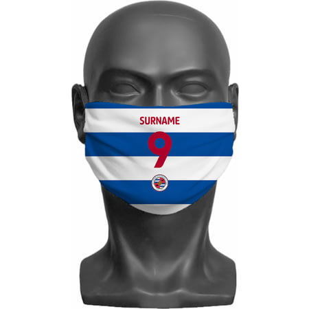 Personalised Reading FC Back Of Shirt Adult Face Mask