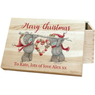 Personalised Me To You Christmas Heart Memory Box