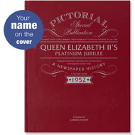 Personalised Queen Elizabeth Platinum Jubilee - A Pictorial Newspaper Book