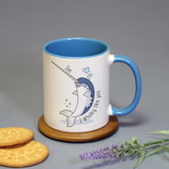 Personalised Whaley Like You Blue Inside Mug