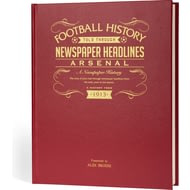 Personalised Arsenal Football Newspaper Book - A3 Leather Cover